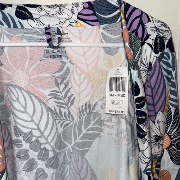 New Vera Bradley Palm Floral Knit Robe S/M - Picture 7 of 7